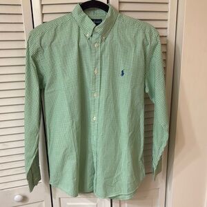 Polo by Ralph Lauren Men's Green Checkered Shirt
